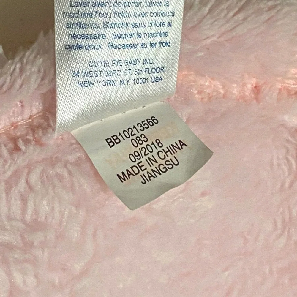 Thank Heaven For Little Girls Teddy Bear Lovey Plush Pink Security Blanket 2018
